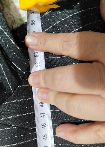 Gri Çizgili Erkek Ofis Takım Elbise - Görsel 7