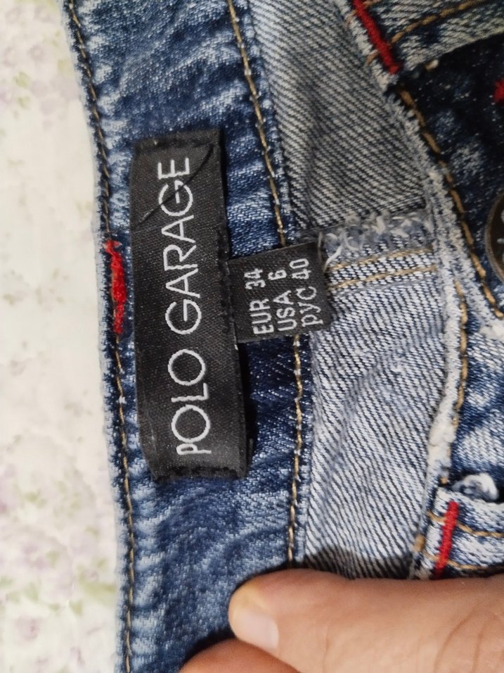 Kadın Koyu Mavi Batik Desen Kısa Kot Şort - Görsel 4