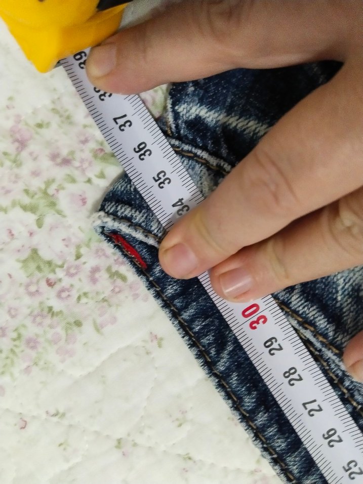 Kadın Koyu Mavi Batik Desen Kısa Kot Şort - Görsel 5