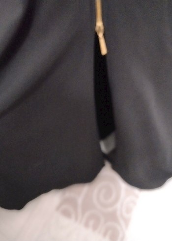 Siyah Uzun Kollu Drapeli Kadın Elbise - Görsel 4