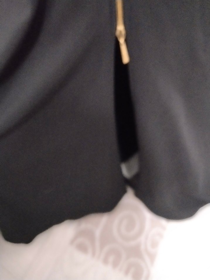 Siyah Uzun Kollu Drapeli Kadın Elbise - Görsel 4