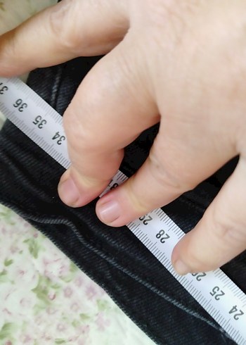 Siyah Bol Kesim Midi Denim Kadın Pantolon - Görsel 6