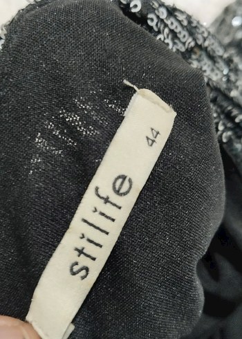 Siyah Uzun Payetli Kadın Abiye Elbise - Görsel 6