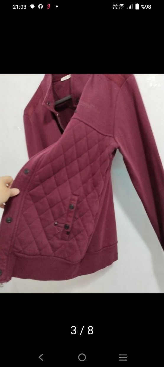 Bordo Düğmeli Erkek Ceket - Görsel 2