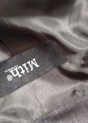 Düğmeli Gri Kadın Blazer Ceket - Görsel 5