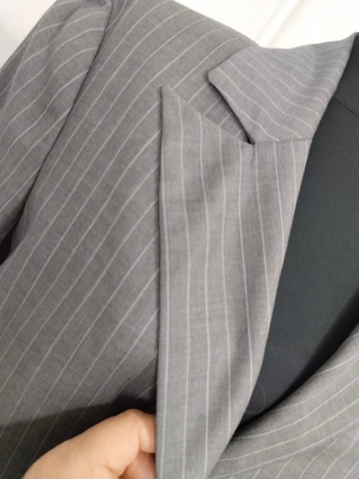 Düğmeli Gri Kadın Blazer Ceket - Görsel 4