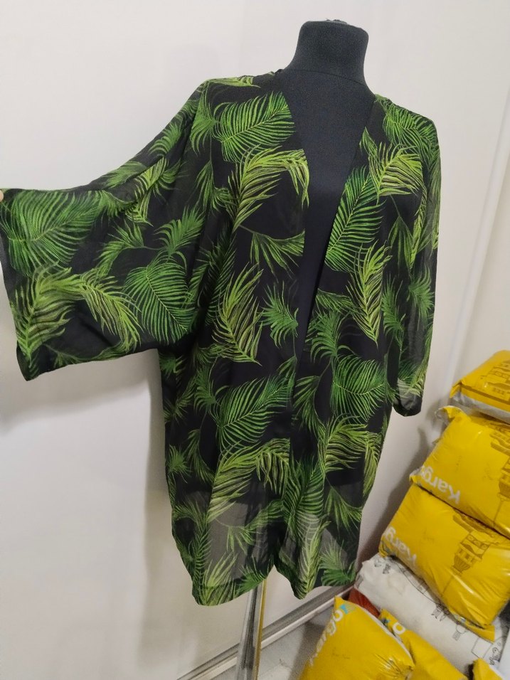 Yeşil Yaprak Desenli Bohem Hamile Bluzu - Görsel 2