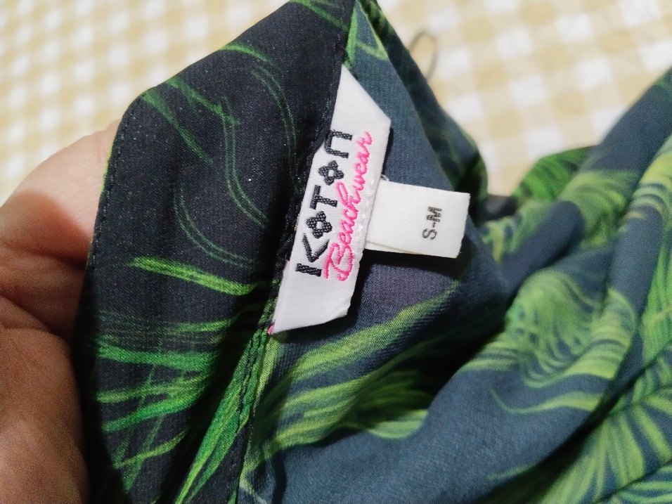 Yeşil Yaprak Desenli Bohem Hamile Bluzu - Görsel 3