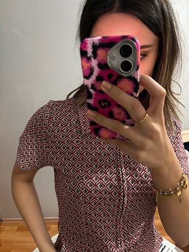 m Beden pembe Renk Koton elbise