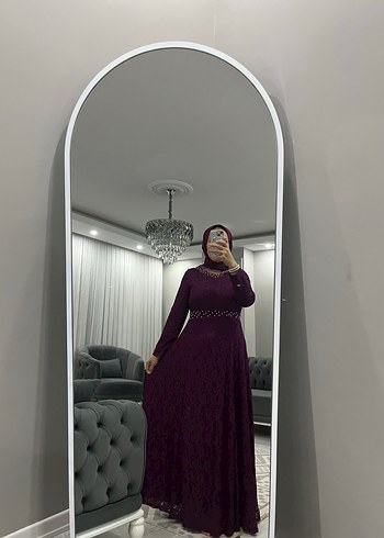 42 Beden Dantellı uzun elbıse
