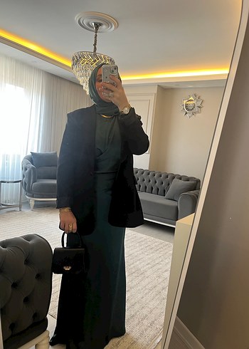 Yesıl ıkılı takım satem elbıse - Görsel 7