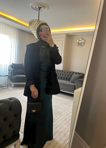 Yesıl ıkılı takım satem elbıse - Görsel 6