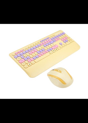 Pastel Renkli Çok Renkli Klavye - Görsel 2