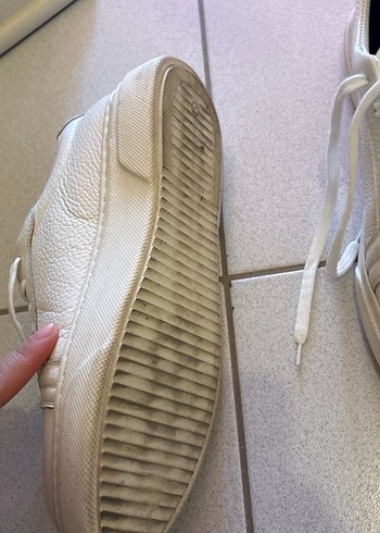 Beyaz Bağcıklı Kadın Sneakers - Görsel 2