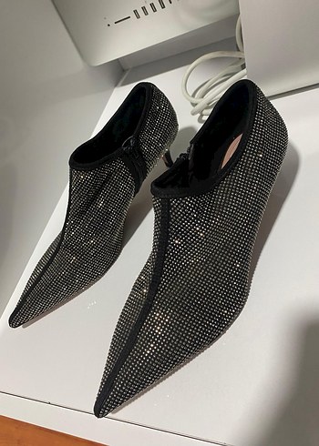 Taşlı zara topuklu ayakkabı - Görsel 2