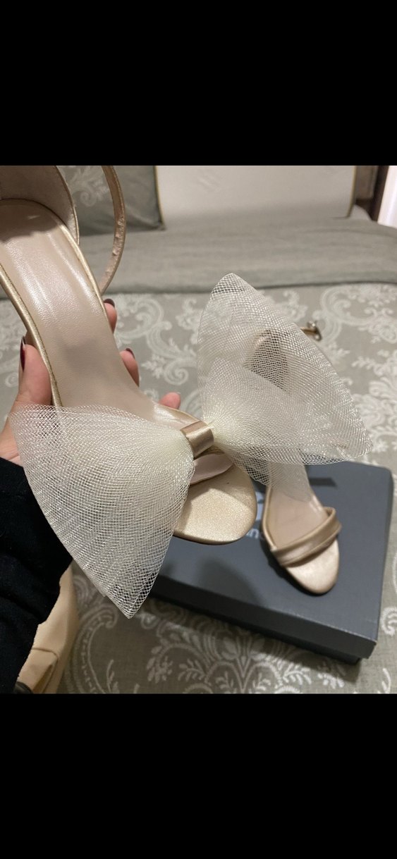 Tül detaylı topuklu ayakkabı - Görsel 3