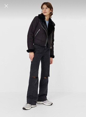 l Beden siyah Renk Stradivarius Biker Mont