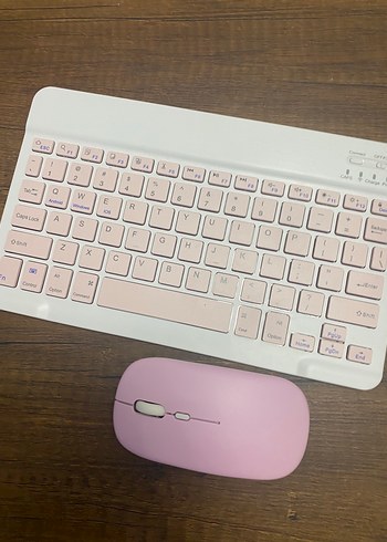 Pastel Pembe Klavye ve Mouse Seti