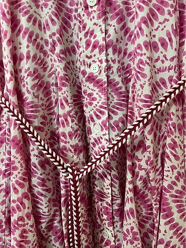 Zara Zara Pembe Desenli Elbise