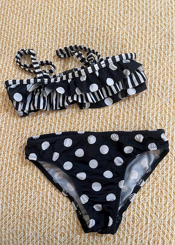 Penti Kız Çocuk Siyah Puantiyeli Bikini