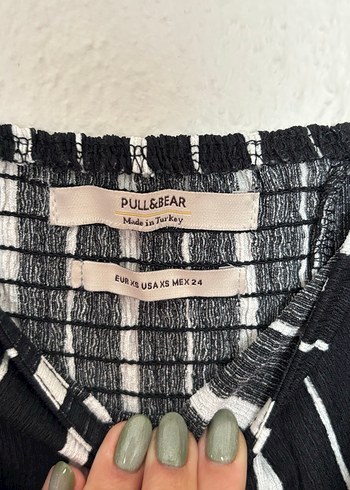 Kadın Siyah Çizgili Askılı Tulum - Görsel 3