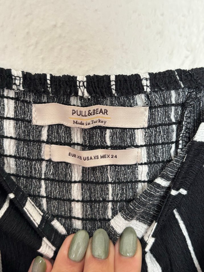 Kadın Siyah Çizgili Askılı Tulum - Görsel 3