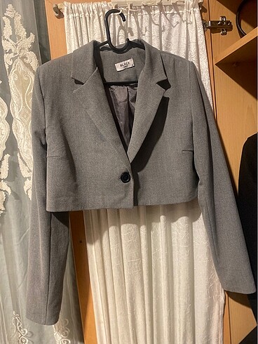 Crop blazer ceket