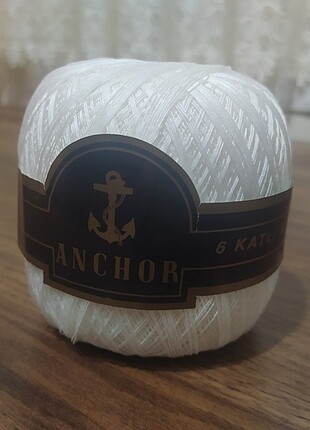 Anchor orijinal mısır pamuğundan yapılmış beyaz dantel ipliği n