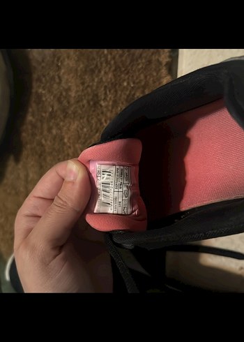 39 Beden pembe Renk Siyah Pembe Bağcıklı Spor Ayakkabı