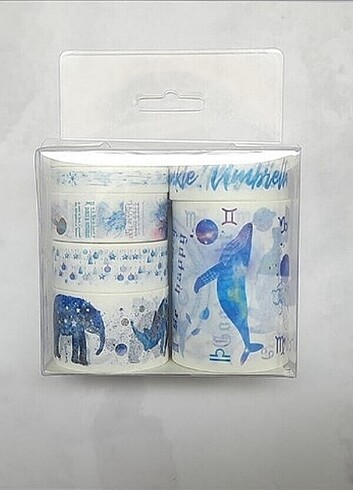 Washi tape desenli renkli bant bullet journal 