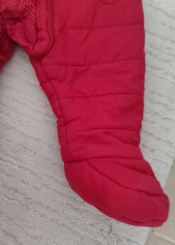 Kırmızı Kız Bebek Kapüşonlu astronot Tulum - Görsel 5