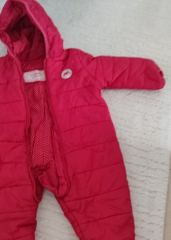 Kırmızı Kız Bebek Kapüşonlu astronot Tulum - Görsel 6