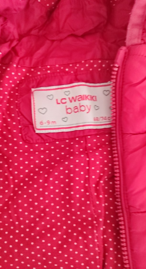 Kırmızı Kız Bebek Kapüşonlu astronot Tulum - Görsel 3