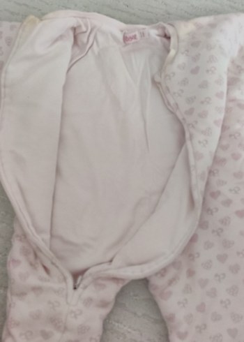 Fermuarlı Pembe Bebek Kız Uyku Tulumu - Görsel 4