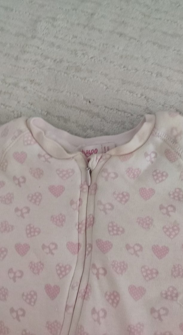 Fermuarlı Pembe Bebek Kız Uyku Tulumu - Görsel 3