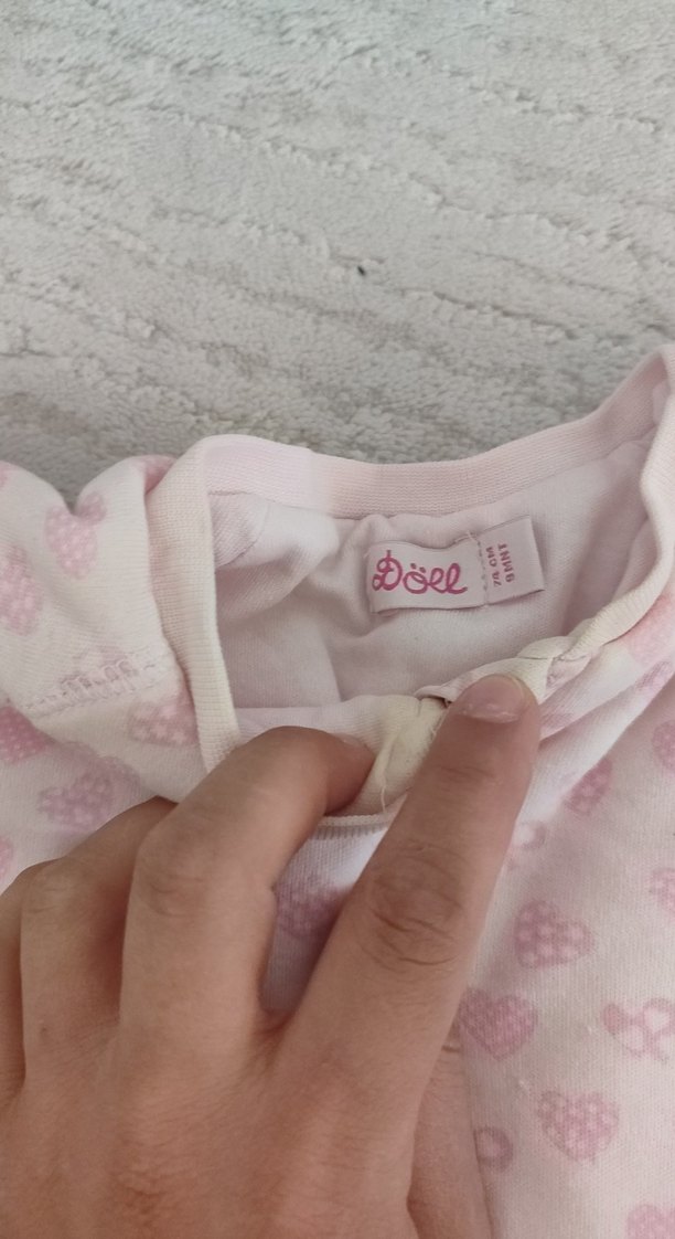 Fermuarlı Pembe Bebek Kız Uyku Tulumu - Görsel 2