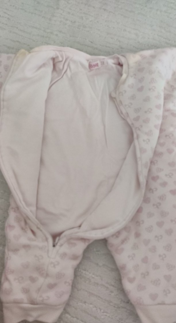 Fermuarlı Pembe Bebek Kız Uyku Tulumu - Görsel 4