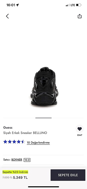42 Beden Guess erkek sneaker