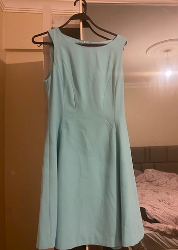 Mavi  Midi Elbise - Görsel 2