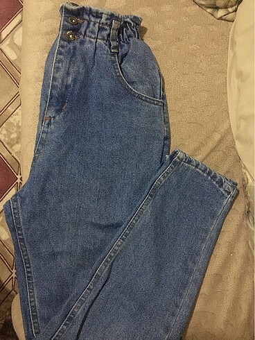 Beli lastikli jean kot
