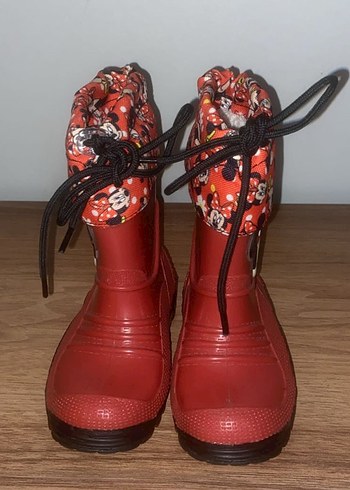 Kız Çocuk Kırmızı Minnie Desenli Bot Çizme - Görsel 2