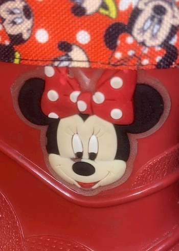 Kız Çocuk Kırmızı Minnie Desenli Bot Çizme - Görsel 5