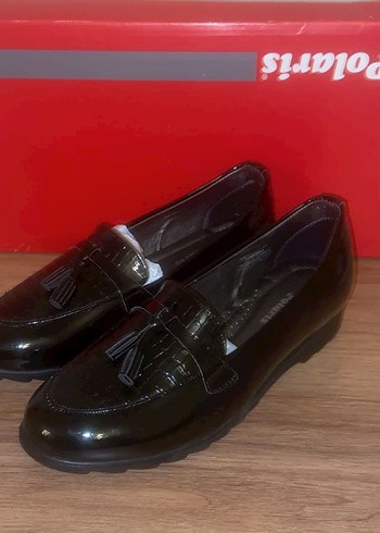 Kadın Siyah Rugan Tokalı Ayakkabı - Görsel 3