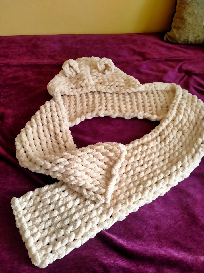 örgü atkı şal kulaklı - Görsel 2