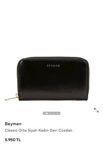 Beymen Siyah Deri Fermuarlı Kadın Cüzdanı - Görsel 5