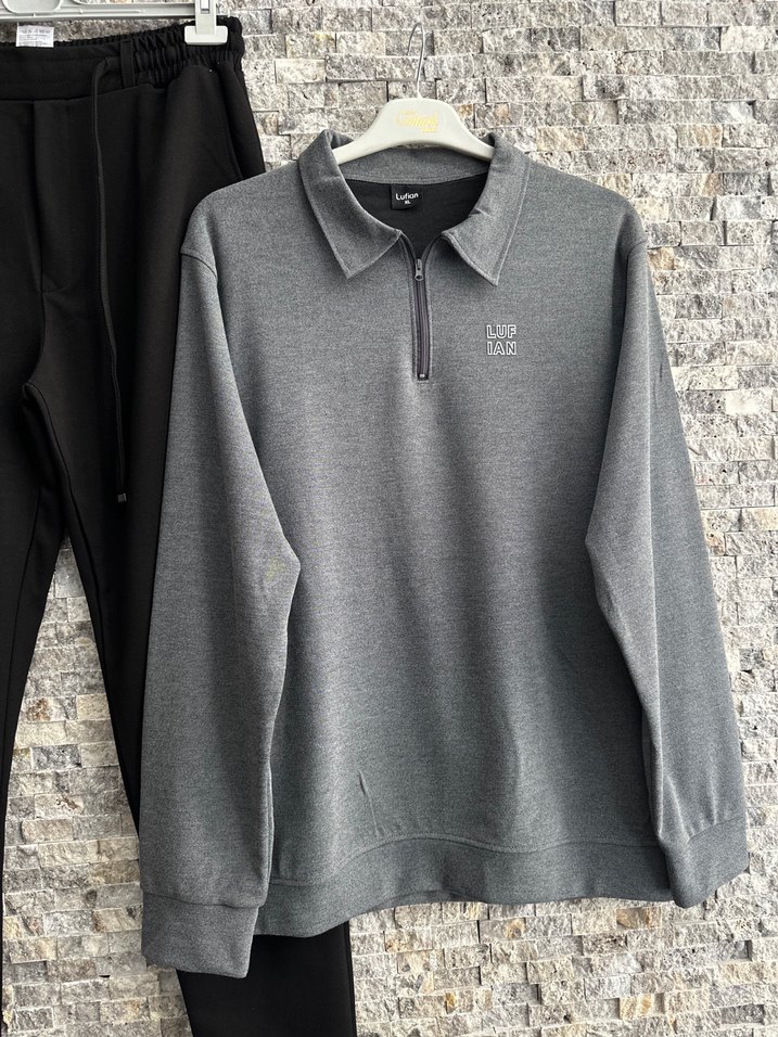 Gri Erkek Rahat Kesim Eşofman Altı - Görsel 2