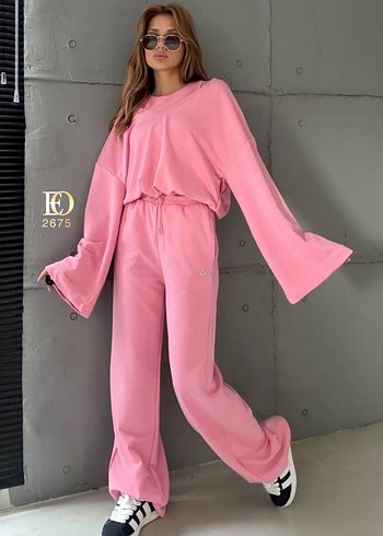 Siyah Uzun Kollu Mini Kadın Eşofman Takımı - Görsel 8