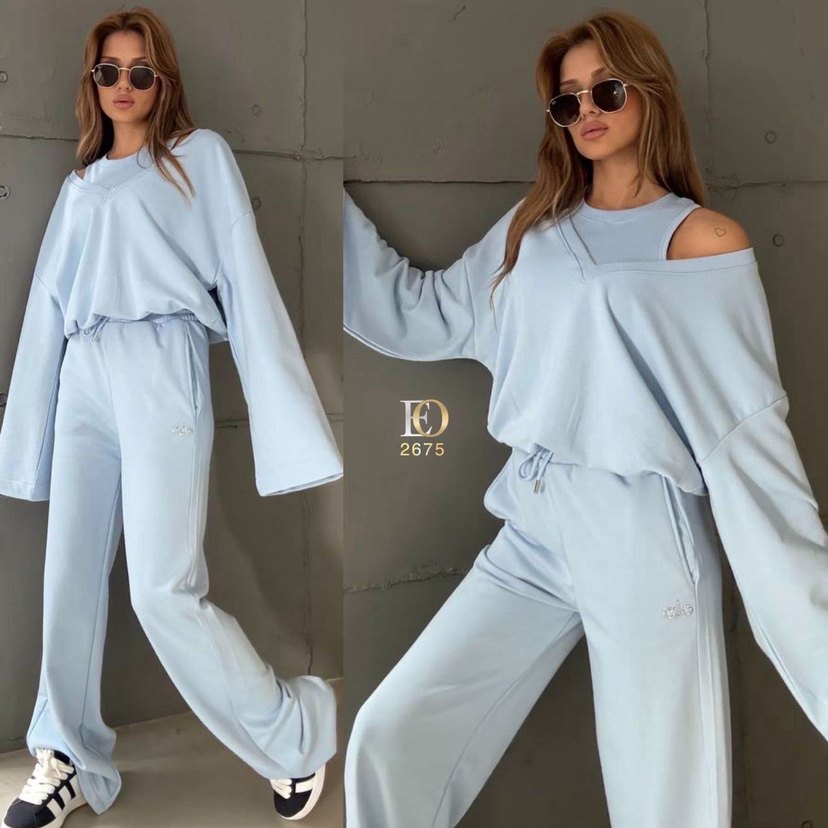 Siyah Uzun Kollu Mini Kadın Eşofman Takımı - Görsel 4