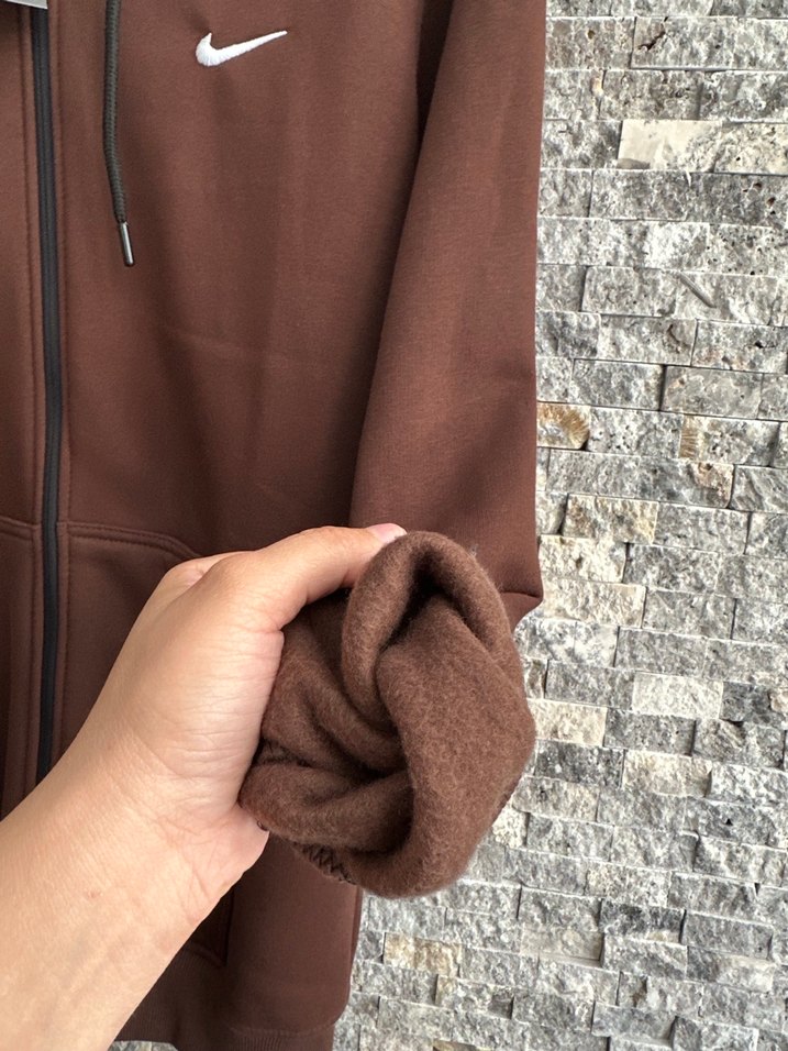 Erkek Kahverengi Fermuarlı Kapüşonlu Sweatshirt - Görsel 2