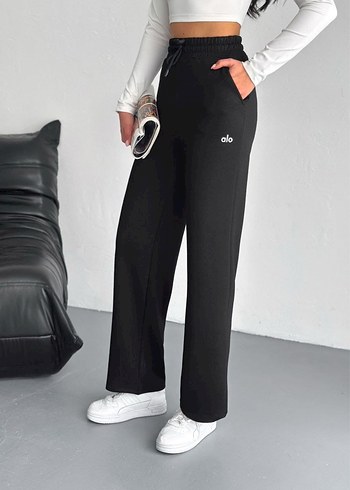 Beyaz Pamuklu Salaş Kadın Eşofman Altı - Görsel 7